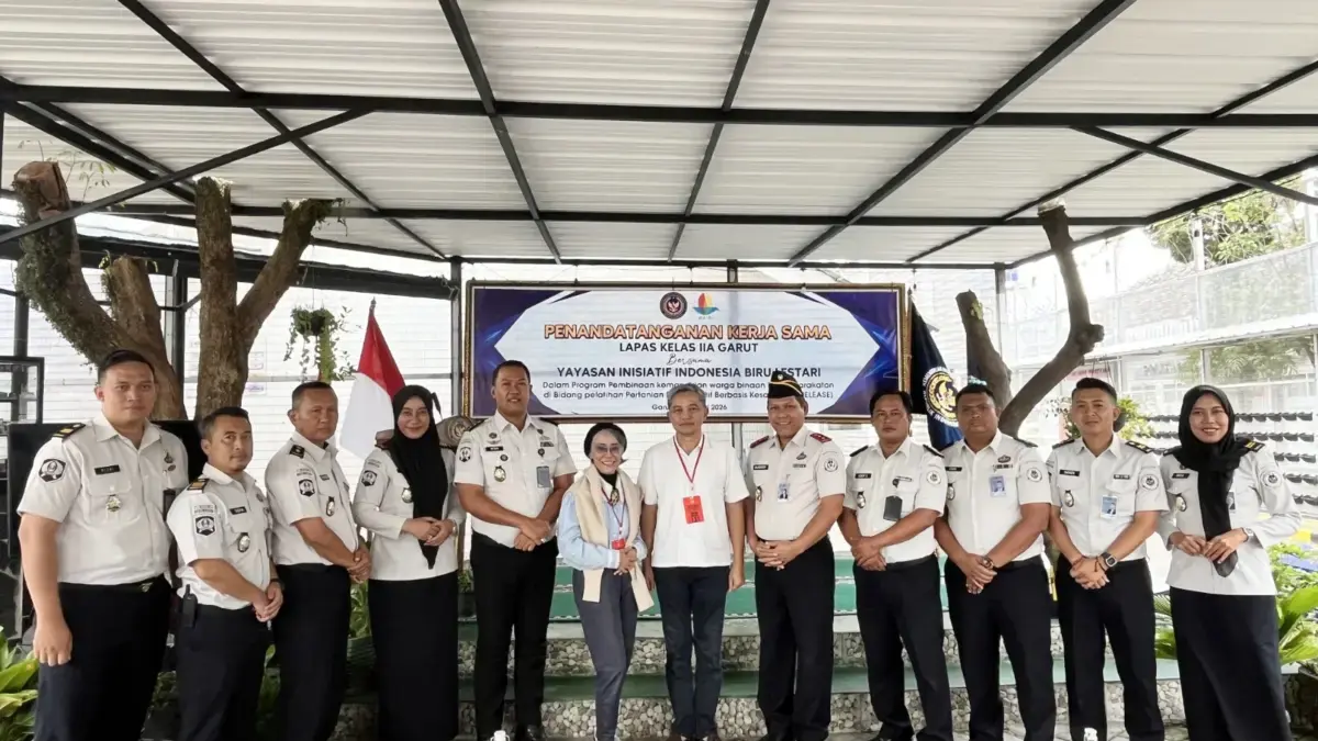 Lapas Garut menggandeng Yayasan Inisiatif Indonesia Biru Lestari (WAIBI) kerjasama di bidang pelatihan pertani