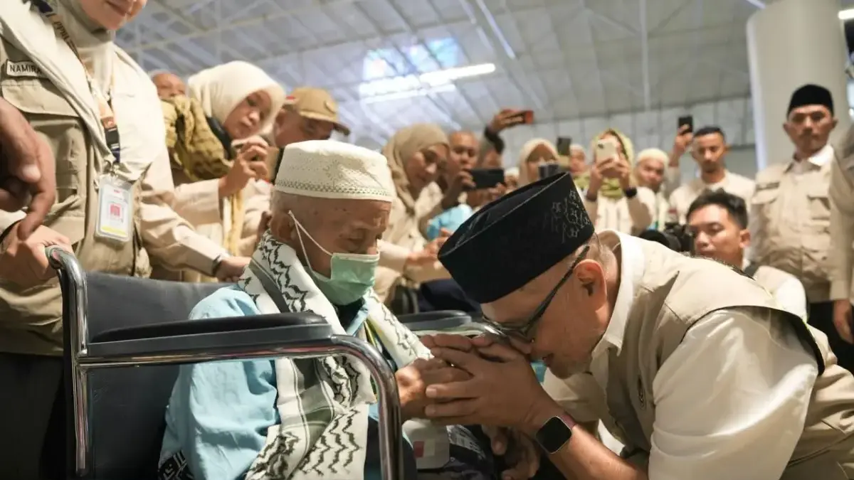 Menhaj Lepas Kloter Pertama Jemaah Haji Indonesia Pulang ke Tanah Air istimewa