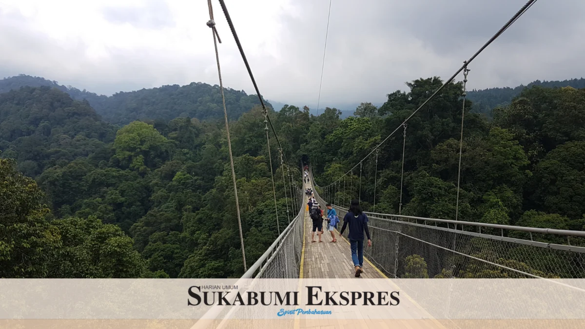 Situ Gunung Kembali Dibuka Wisatawan Langsung Coba Jembatan Gantung Terpanjang di Asia Tenggara