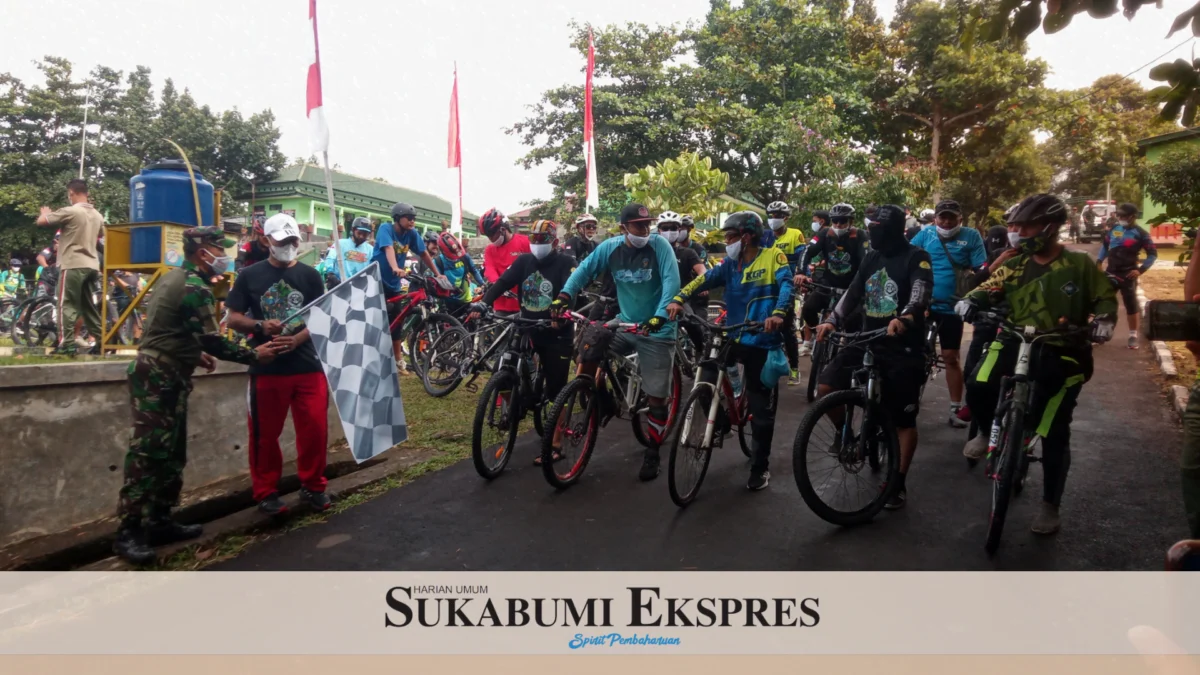 Kodim 0622 Ajak Warga Palabuhanratu Gowes Bareng