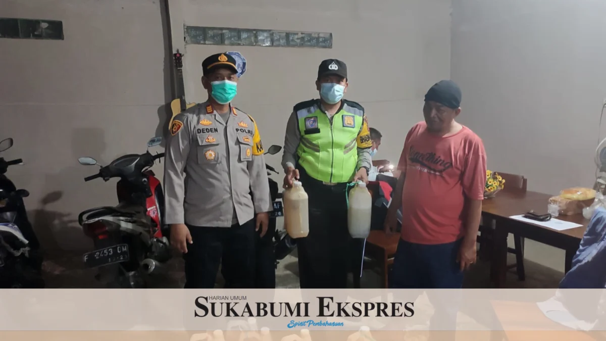 Polsek Cibadak Grebek Rumah yang Produksi Tuak di Kecamatan Nagrak Sukabumi