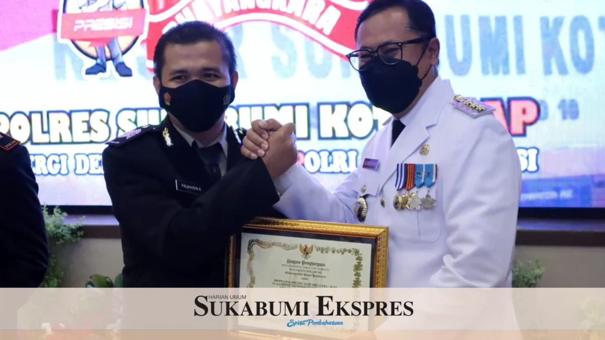 Aktif Dukung Penanganan Covid-19, Polres Sukabumi Kota Terima Penghargaan