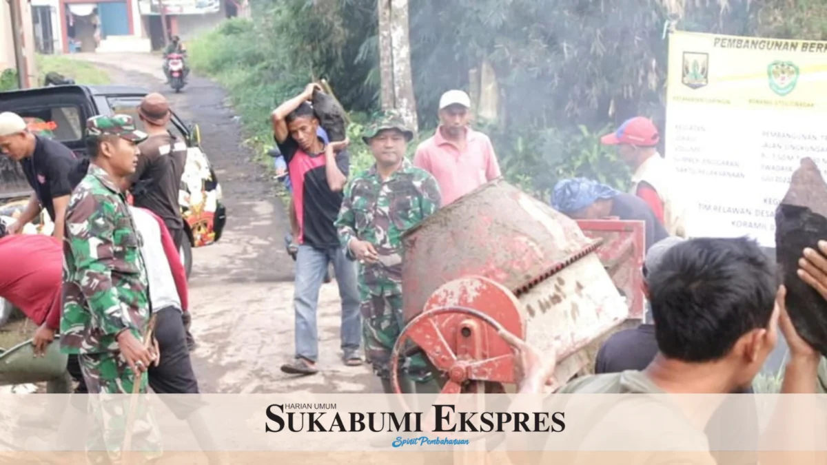 Masyarakat Desa Cijengkol Gotong Royong Bangun TPT