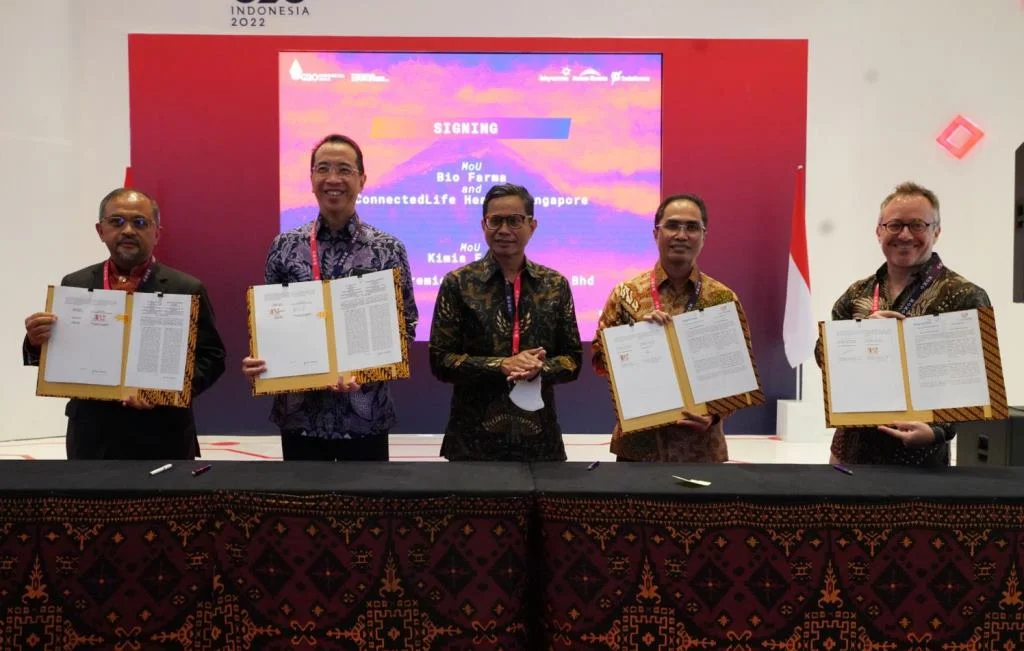 Bio farma teken MoU dengan Empat Perusahaan Global Pada G20 SOE Conference 2022