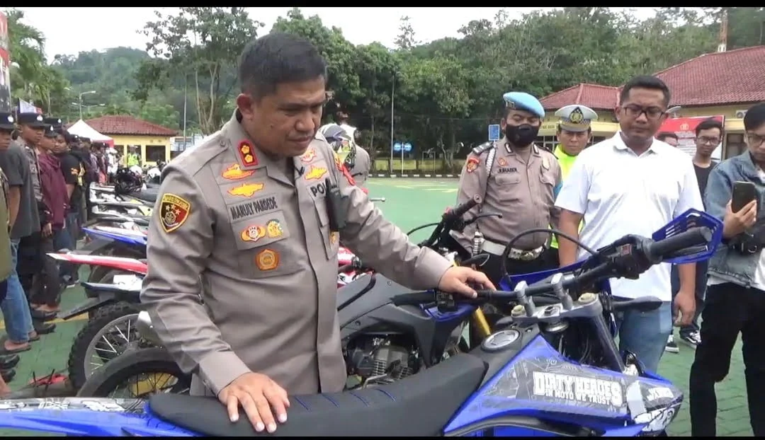 Ganggu Ketertiban, Puluhan Motor Diamankan Polres Sukabumi.