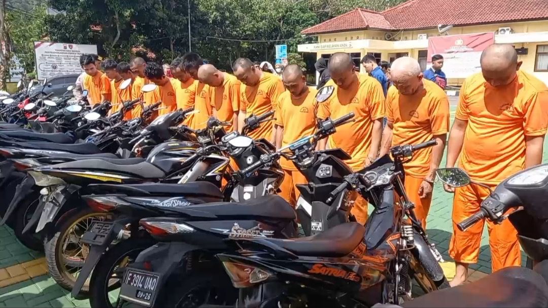 Belasan Pelaku Curanmor Diringkus Polres Sukabumi, Satu Orang Pelaku Dilumpuhkan