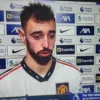 Bruno Fernandes saat diwawancarai setelah menelan kekalahan telak melawan Liverpool