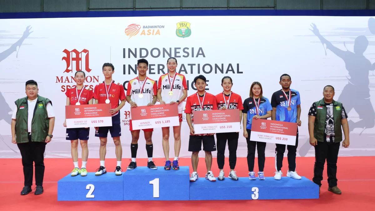 Dejan/Gloria (Podium Juara 1) Saat Juara Malang Indonesia International Challenge 2022. Sumber Foto: PBSI