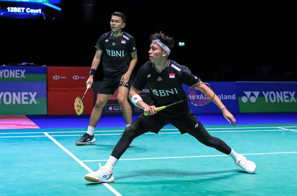 Fajar/Rian saat di Babak Perempat Final All England 2023