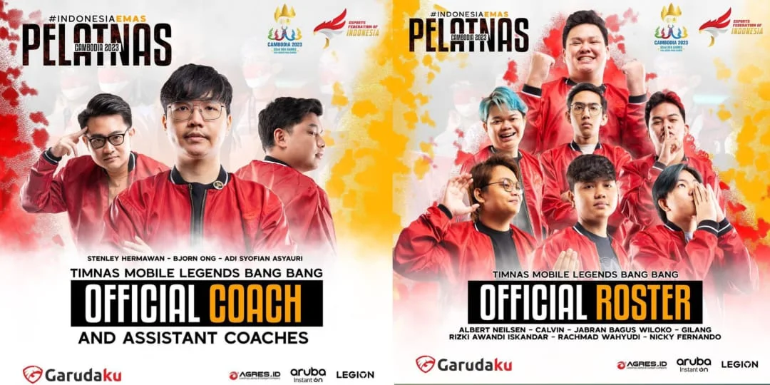 Seluruh Roster Timnas MLBB yang akan mewakili Indonesia pada ajang SEA Games 2023 di kamboja