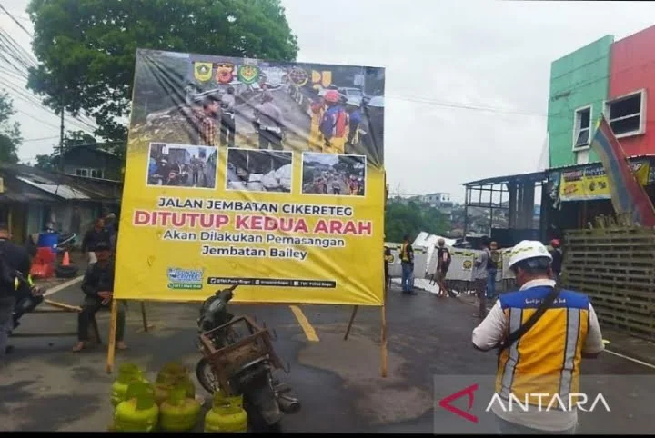 Jalur Utama Sukabumi-Bogor Ditutup Sementara