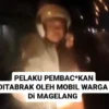 Pelaku Pembacokan ditabrak mobil