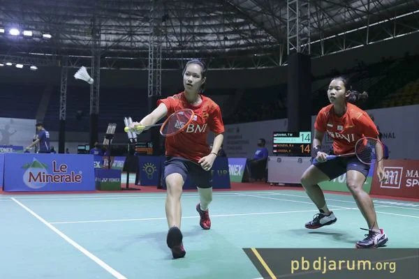 Salah Satu Ganda Putri Indonesia di Thailand International Challenge 2023. Sumber Foto: Situs Resmi PB Djarum