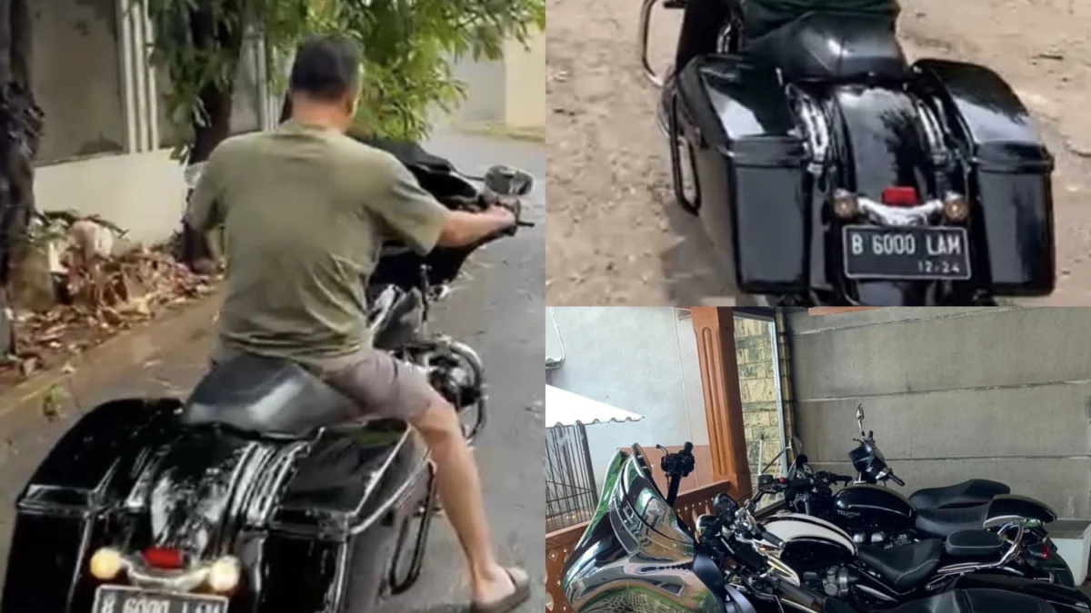 Motor Harley Davidson yang diduga milik Rafael Alun Doc. Twitter @logikapolitikid