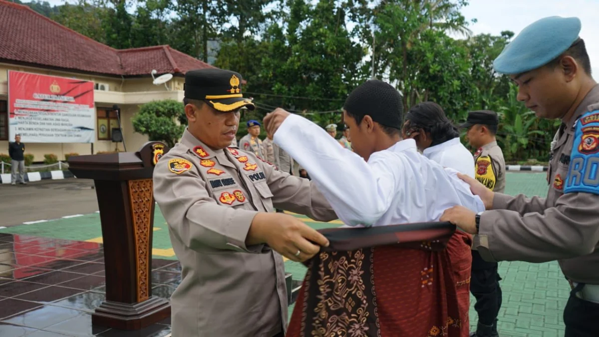 Anak Punk Ikut Sanlat yang Digelar Polres Sukabumi