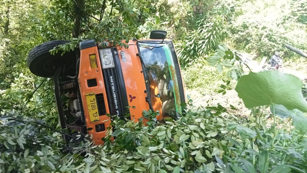 Fokus Ikuti Google Maps, Truk Bermuatan Aspal Terjun ke Jurang  