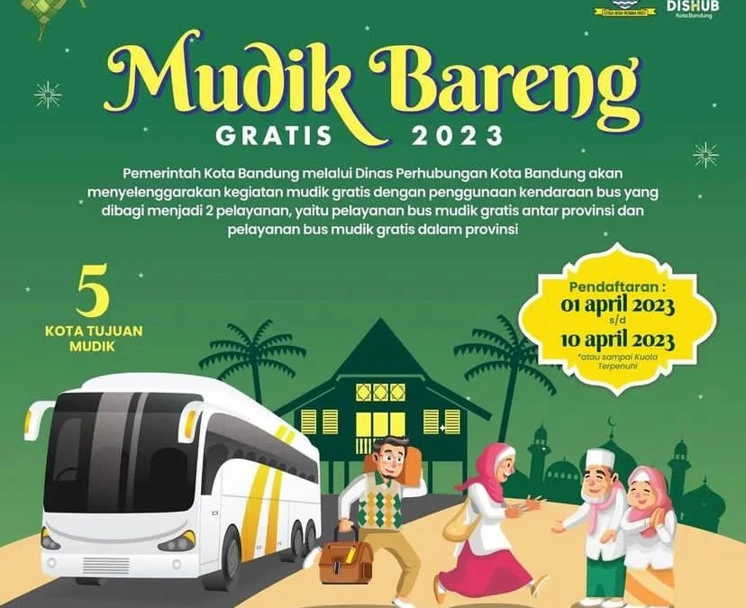 Mudik Bareng Bersama Pemkot Bandung, Gratis!