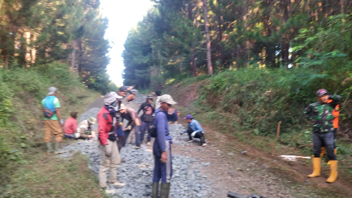 Warga Desa Bantarpanjang Pertanyakan Proyek Jalan Rabat Beton.