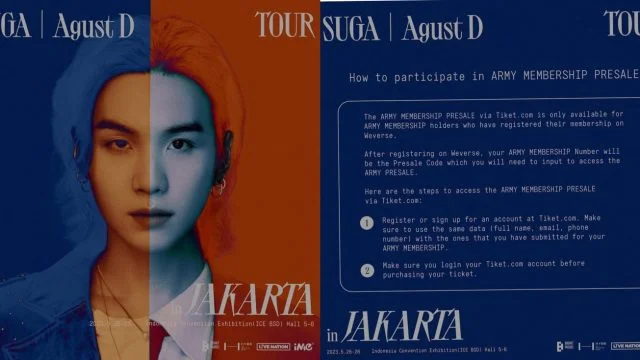 Cara dan Syarat Penukaran Tiket Konser 'SUGA BTS', Wajib Tahu!