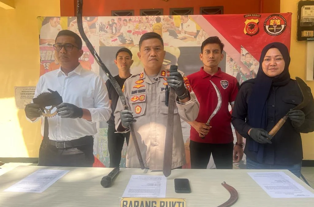 Bikin Resah Warga, Tujuh Remaja Pembawa Sajam Diciduk Polres Sukabumi