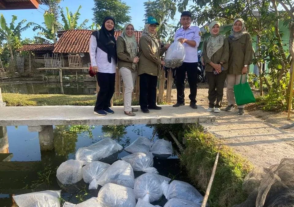 Distan Serahkan Bantuan Benih Ikan