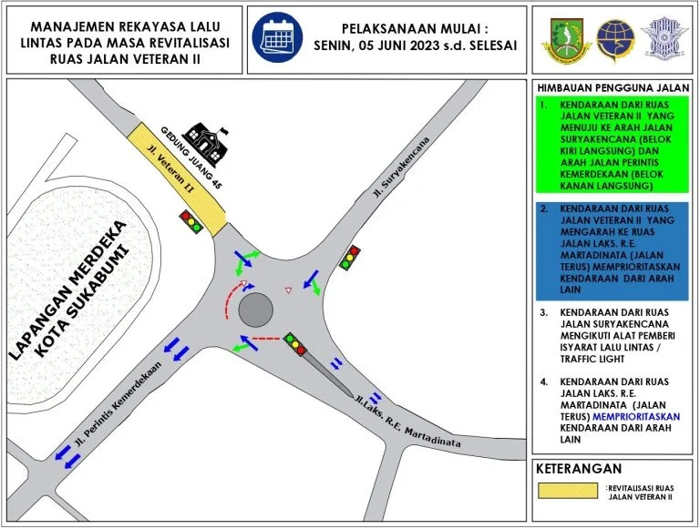 Dishub dan Polres Rekayasa Lalin di Jalan Veteran