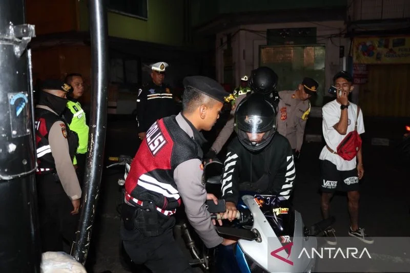 Polres Sukabumi Kota Sita Kendaraan Berknalpot Bising