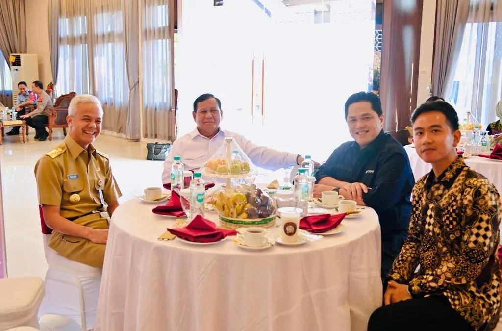 Prabowo, Ganjar, Erick Hingga Gibran Foto Bareng.