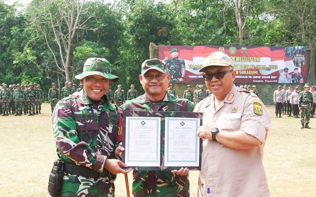 Bupati Sukabumi Tutup TMMD ke 117 di Desa Mekarjaya