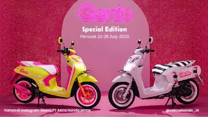 Tampilan Lucu Dan Menarik Modifikasi Honda Genio Edisi Barbie