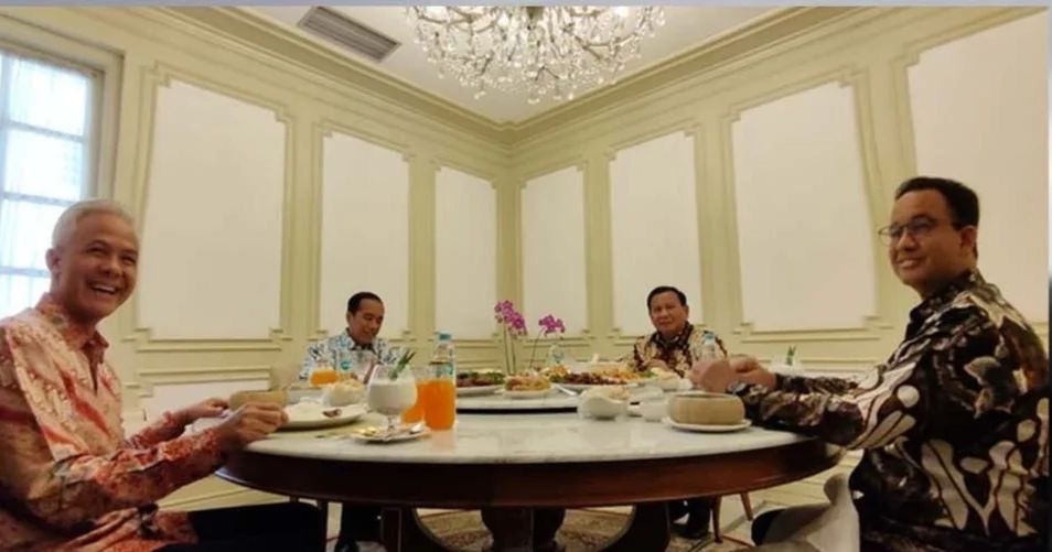 Jokowi Jamu Tiga Capres Makan Siang di Istana