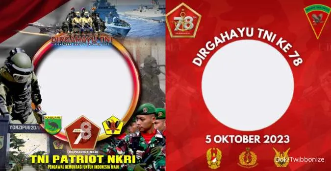 Kumpulan Twibbon beserta Ucapan HUT ke-78 TNI Tahun 2023