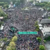 Jalan Pagi Anies Cak Imin di Sidoarjo Diklaim Dihadiri 1,2 Juta Orang.