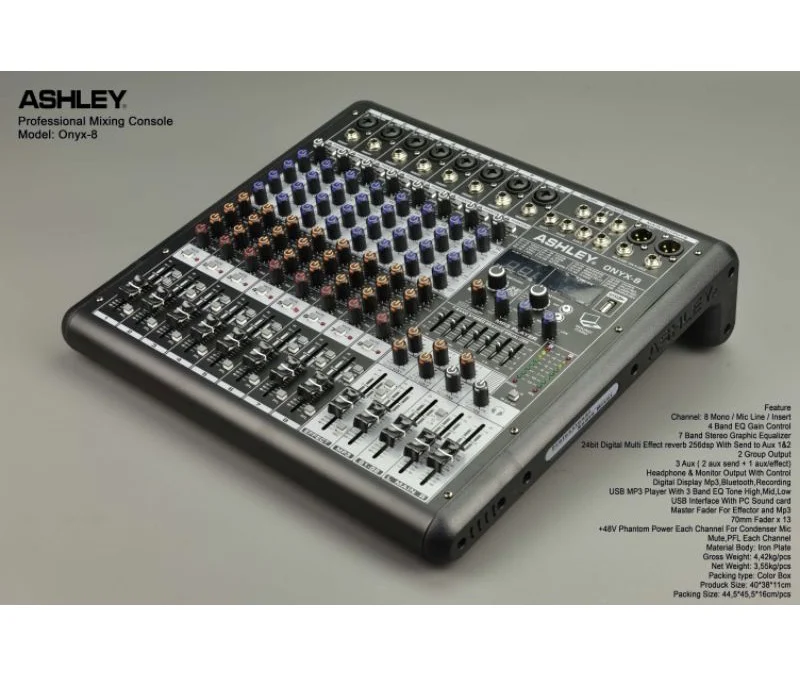 Mixer Ashley Onyx 8 Bisa Mendukung Perangkat Home Recording