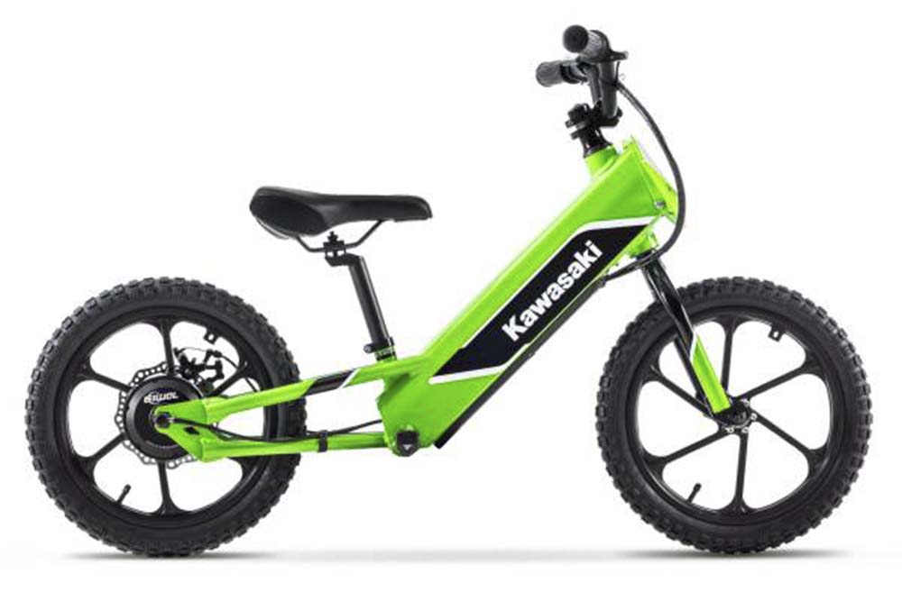 Sepeda Listrik Anak-Anak Kawasaki Elektrode Dengan Desain Yang Futuristik