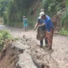 Jalan Penghubung Kampung Bumisari – Cicareuh di Mangunjaya Tertutup Lonsor