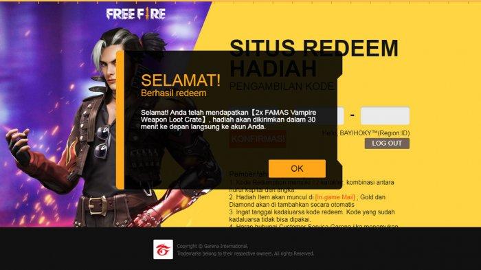 Kode Redeem Free Fire