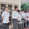 Calon presiden nomor urut 1 Anies Baswedan bersama calon wakil presiden Muhaimin Iskandar