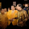 Presiden Jokowi hadiri perayaan HUT partai Golkar yang ke-58 di Jakarta