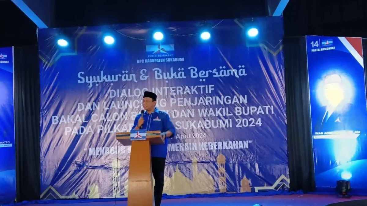 Ketua DPC Demokrat Kabupaten Sukabumi, Iman Adinugraha.