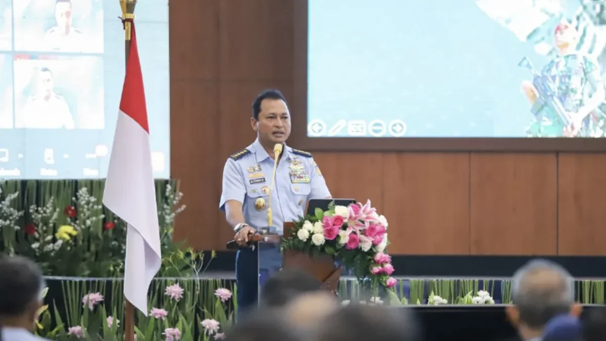 Kepala Staf Angkatan Udara (KSAU) Marsekal TNI Mohamad Tonny Harjono di Gedung Serba Guna Suharno Harbani