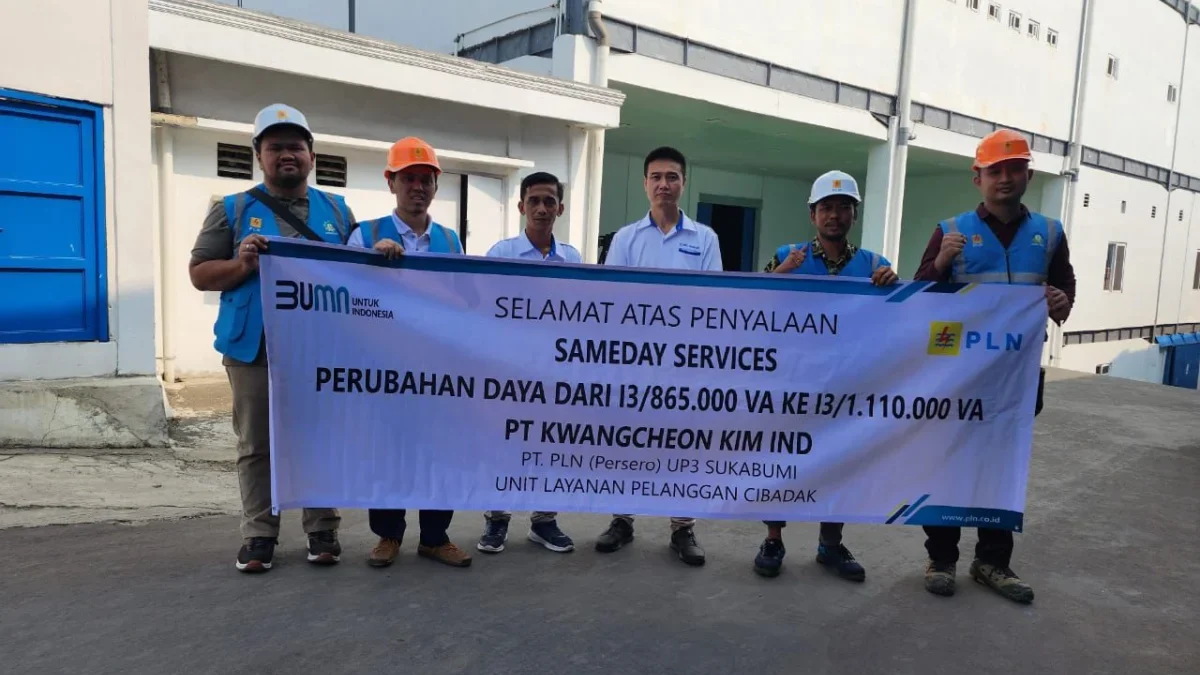 Tingkatkan Perekonomian dan Dukung Sektor Industri Indonesia, PLN Sukabumi Energize PT Kwangcheon Kim Ind Deng