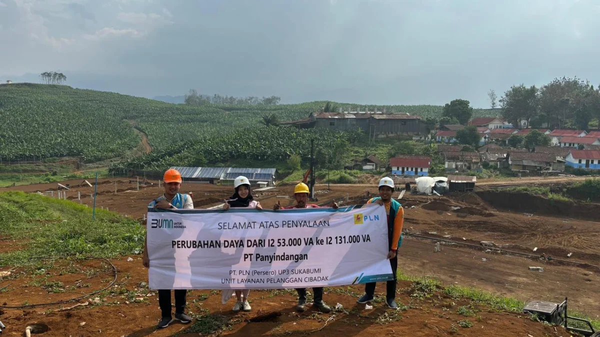 Dukung Peningkatan Usaha Pelanggan, PLN Sukabumi Energize PT Panyindangan dengan Kapasitas 131 kVA