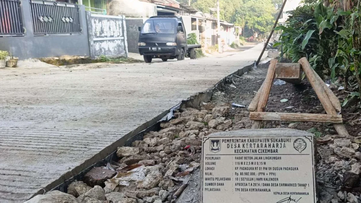 DD Tahap 1, Pemdes Kertaraharja Bangun Dua Titik Rabat Beton IST