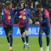 Lamine Yamal, Gavi, dan Ferran Torres pemain Barcelona.