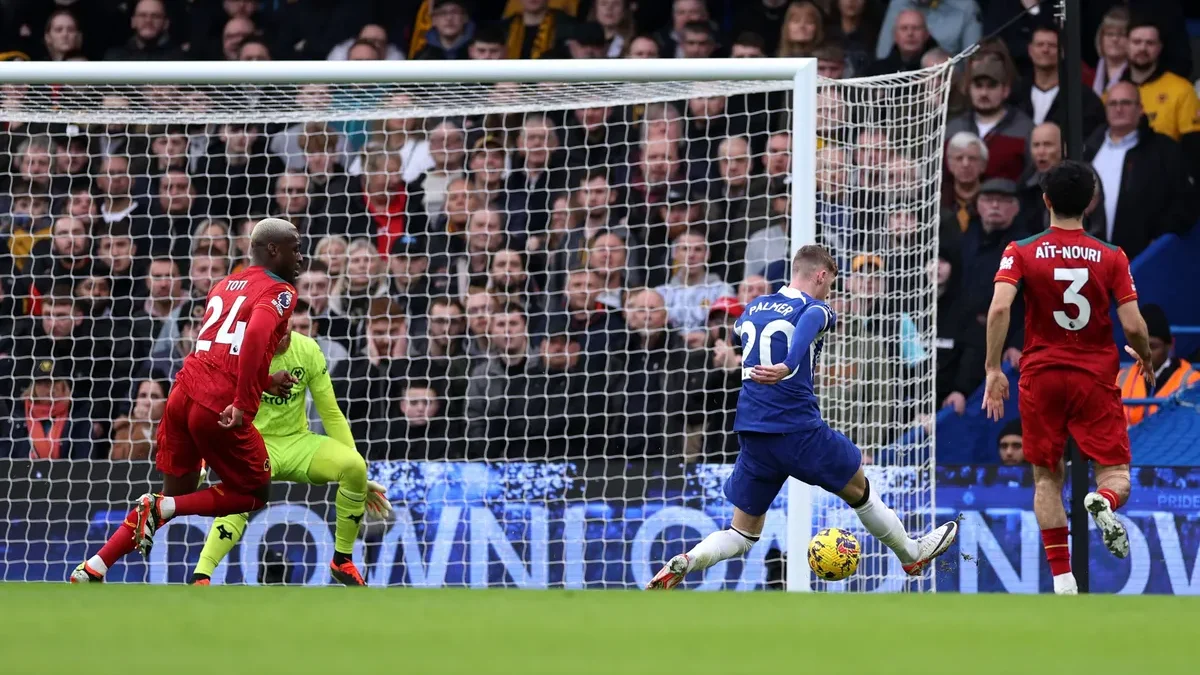 Laga Chelsea vs Wolves di Liga Inggris musim 2023/2024.