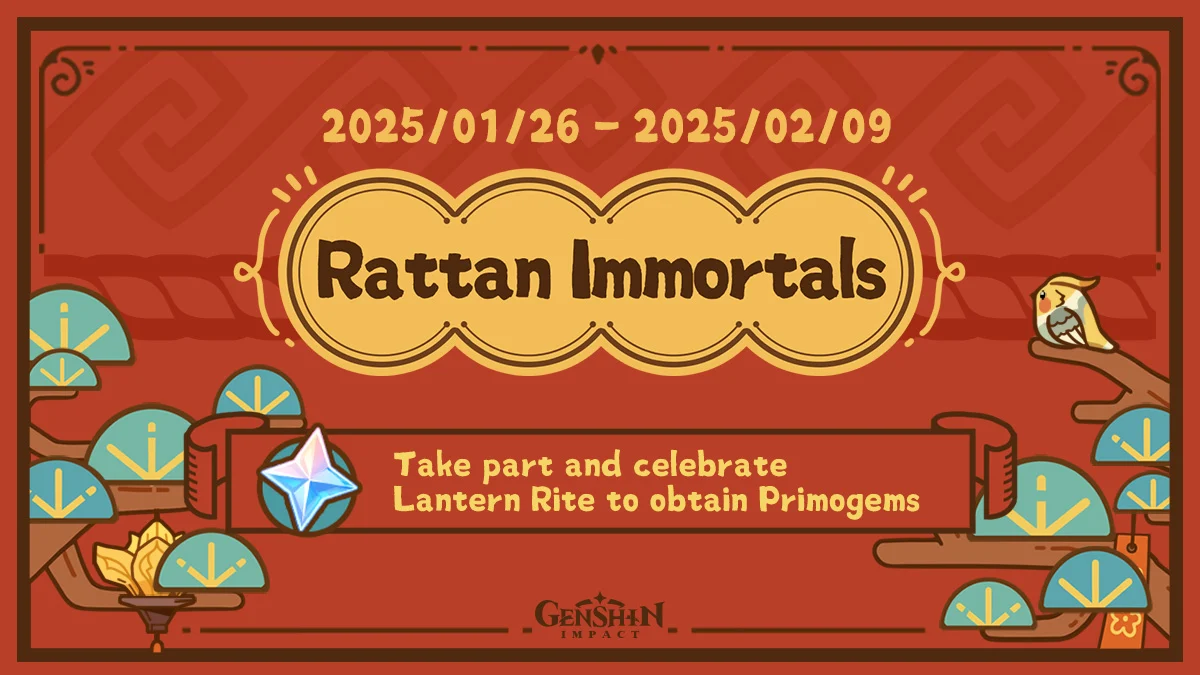 Rattan Immortals Genshin Impact.