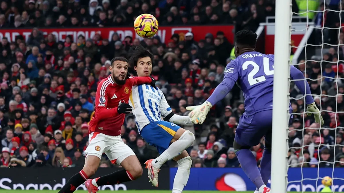 Manchester United saat kalah 1-3 dari Brighton di Liga Inggris pekan lalu.