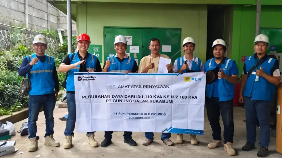 PLN Sukabumi Perkuat Sektor Industri melalui Penambahan Daya PT Gunung Salak Daya 2.180 KVA Ist