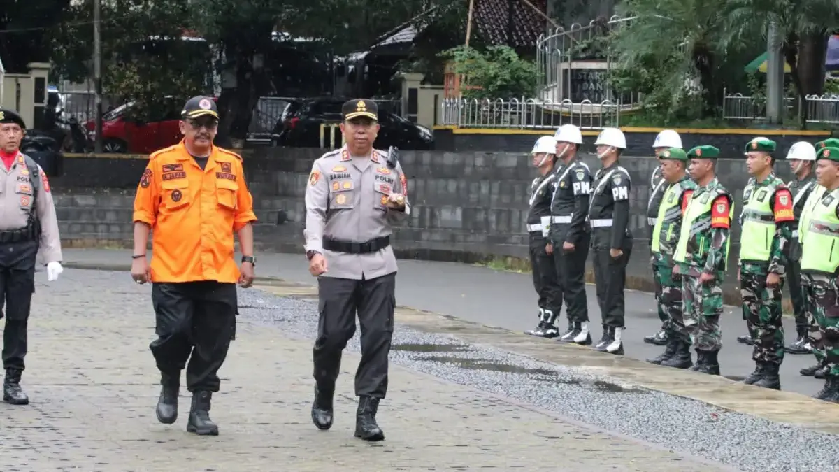 Polres Apel Kesiapan Tanggap Darurat Bencana di Alun-alun Palabuhanratu IST